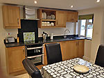 self catering kitchen and dining area in conwy valley north wales