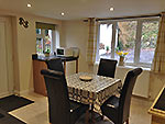 self catering kitchen and dining area in conwy valley north wales