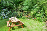 garden and picnic table