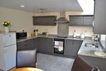 self catering kitchen and dining area in conwy valley north wales